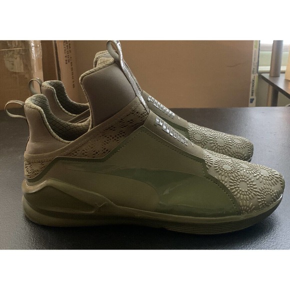 Puma Fierce KRM Size 9.5 Olive Green Puma 2017 Release Running Walking Shoes - Picture 7 of 9
